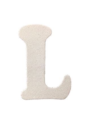 Eva Simli L Harf Beyaz 12 cm