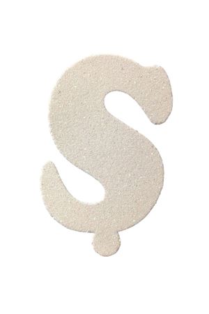 Eva Simli Ş Harf Beyaz 12 cm