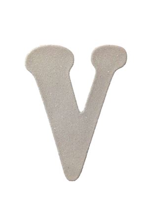 Eva Simli V Harf Beyaz 12 cm