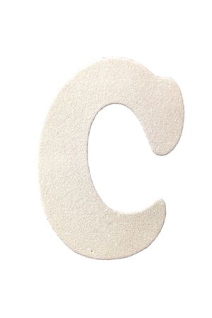 Eva Simli C Harf Beyaz 12 cm