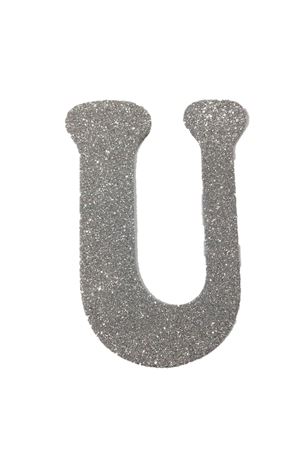 Eva Simli U Harf Gümüş 12 cm