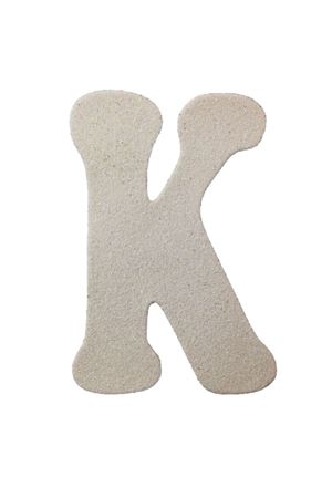 Eva Simli K Harf Beyaz 12 cm