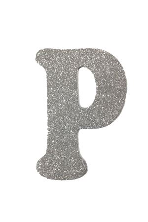 Eva Simli P Harf Gümüş 12 cm