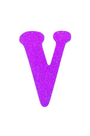 Eva Simli V Harf Fuşya 12 cm