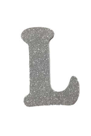 Eva Simli L Harf Gümüş 12 cm