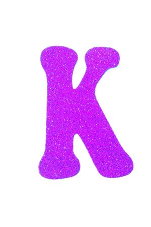 Eva Simli K Harf Fuşya 12 cm