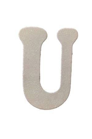 Eva Simli U Harf Beyaz 12 cm