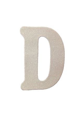 Eva Simli D Harf Beyaz 12 cm