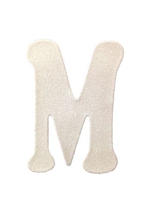 Eva Simli M Harf Beyaz 12 cm