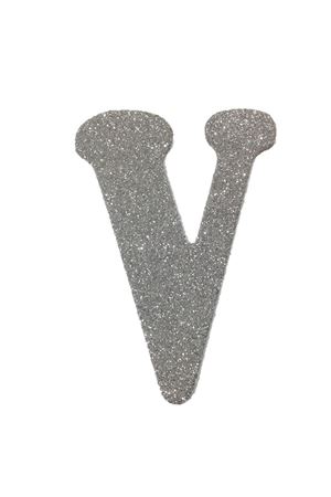 Eva Simli V Harf Gümüş 12 cm