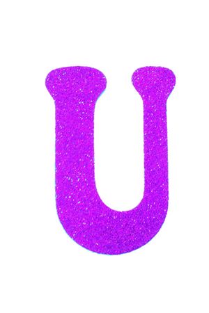 Eva Simli U Harf Fuşya 12 cm