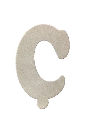 Eva Simli Ç Harf Beyaz 12 cm