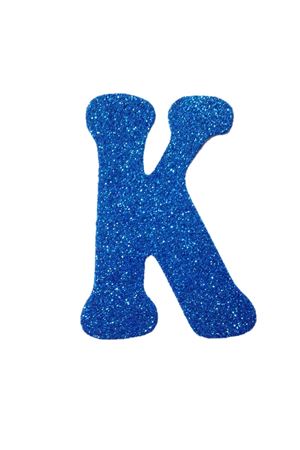 Eva Simli K Harf Mavi 12 cm