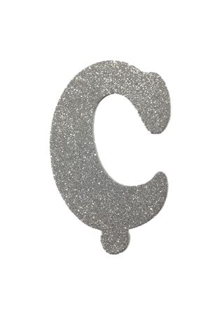 Eva Simli Ç Harf Gümüş 12 cm