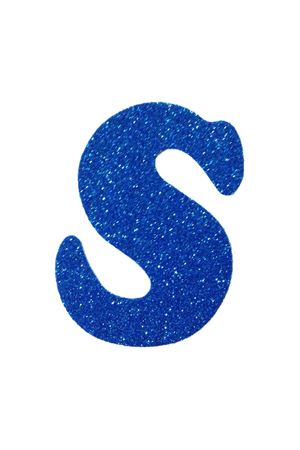 Eva Simli S Harf Mavi 12 cm