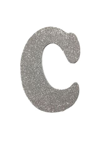 Eva Simli C Harf Gümüş 12 cm