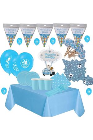 Baby Shower Erkek Bebek Konsepti 8 Kişilik