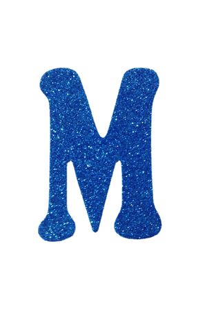 Eva Simli M Harf Mavi 12 cm