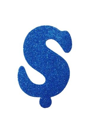 Eva Simli Ş Harf Mavi 12 cm