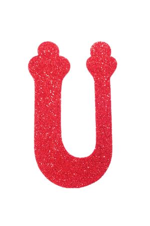 Eva Simli Ü Harf Kırmızı 12 cm