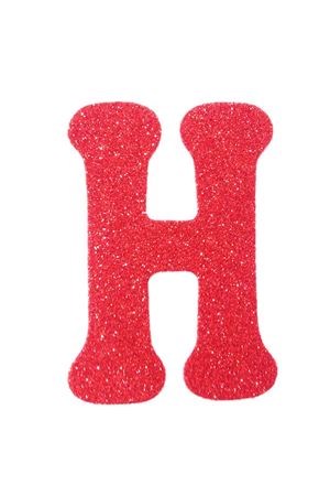 Eva Simli H Harf Kırmızı 12 cm