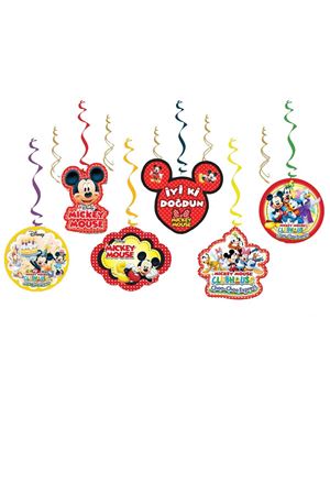 Mickey Mouse Asmalı Tavan Süsü 6'lı