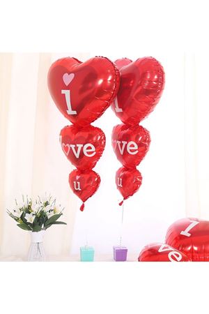 3 Kalp I Love You Folyo Balon