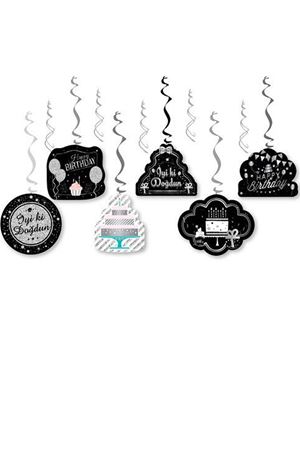 İyi ki Doğdun Sarkıt Tavan Süsü Gümüş