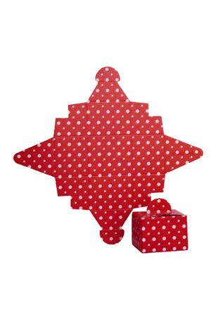 Puantiyeli Kırmızı Lokum Kutusu 50 Adet