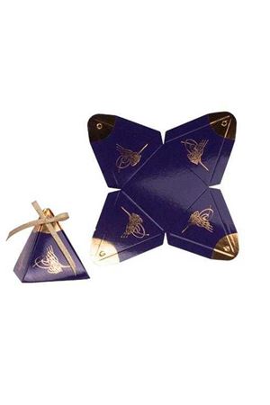 Varaklı Piramit Lokumluk Lacivert 25 Adet