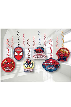 Spiderman Asmalı Tavan Süsü 6'lı