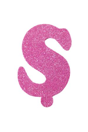 Eva Simli Ş Harf Pembe 12 cm
