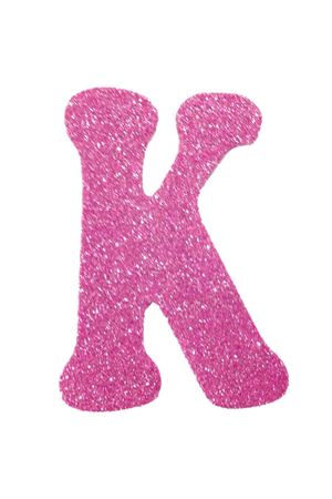 Eva Simli K Harf Pembe 12 cm