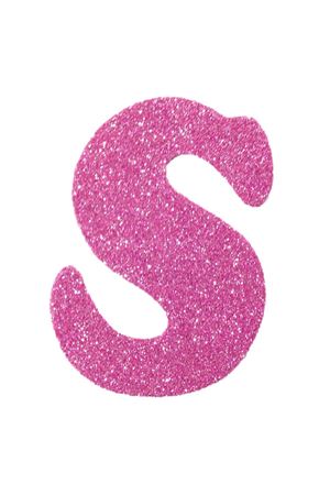 Eva Simli S Harf Pembe 12 cm