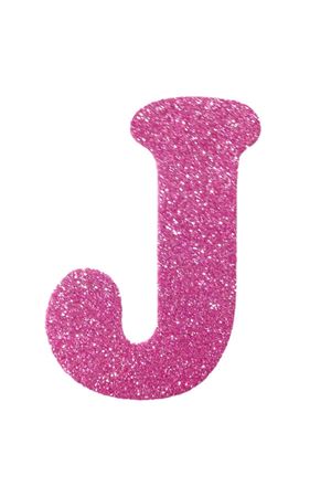 Eva Simli J Harf Pembe 12 cm