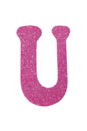 Eva Simli U Harf Pembe 12 cm