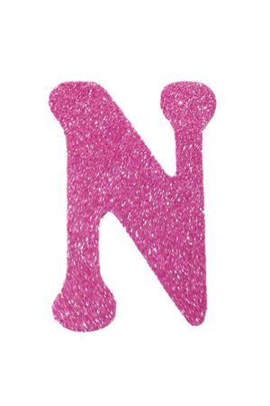 Eva Simli N Harf Pembe 12 cm