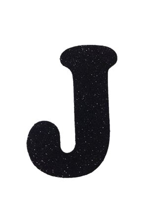 Eva Simli J Harf Siyah 12 cm