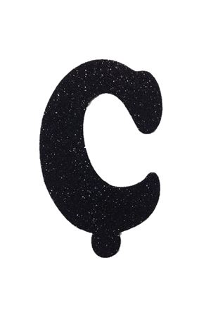 Eva Simli Ç Harf Siyah 12 cm