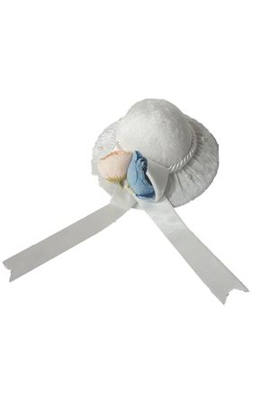 İğnelik Şapka Kadife Beyaz