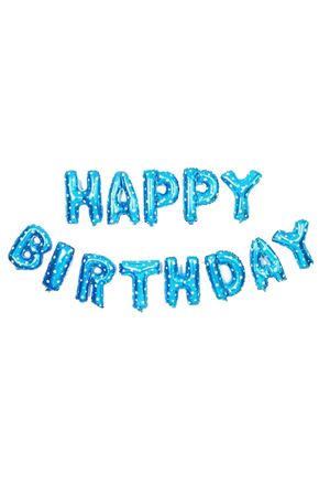 Happy Birthday Folyo Balon Mavi