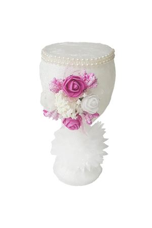 İğnelik Kadeh Bardak Kadife Beyaz