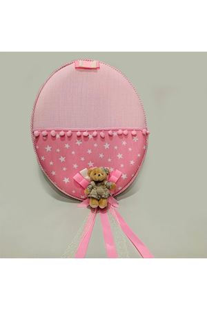 Bebek Kapı Süsü Ayıcıklı Pembe
