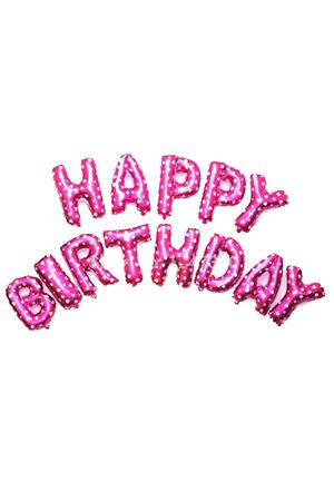 Happy Birthday Folyo Balon Pembe