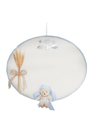 Bebek Kapı Süsü Başaklı Oval Mavi