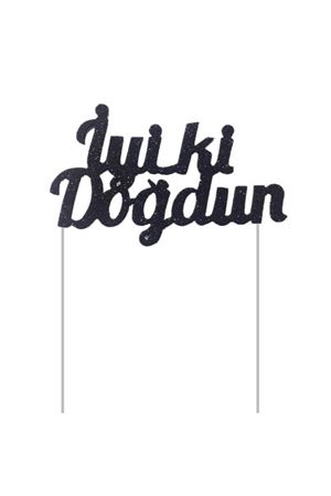 Eva İyi ki Doğdun Pasta Süsü Siyah