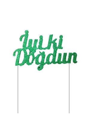 Eva İyi ki Doğdun Pasta Süsü Yeşil