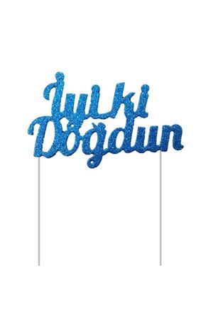 Eva İyi ki Doğdun Pasta Süsü Mavi