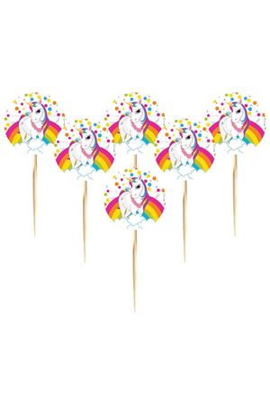 Unicorn Rainbow Kürdan 16 Adet