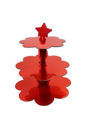 Metalik Kırmızı Kek Standı